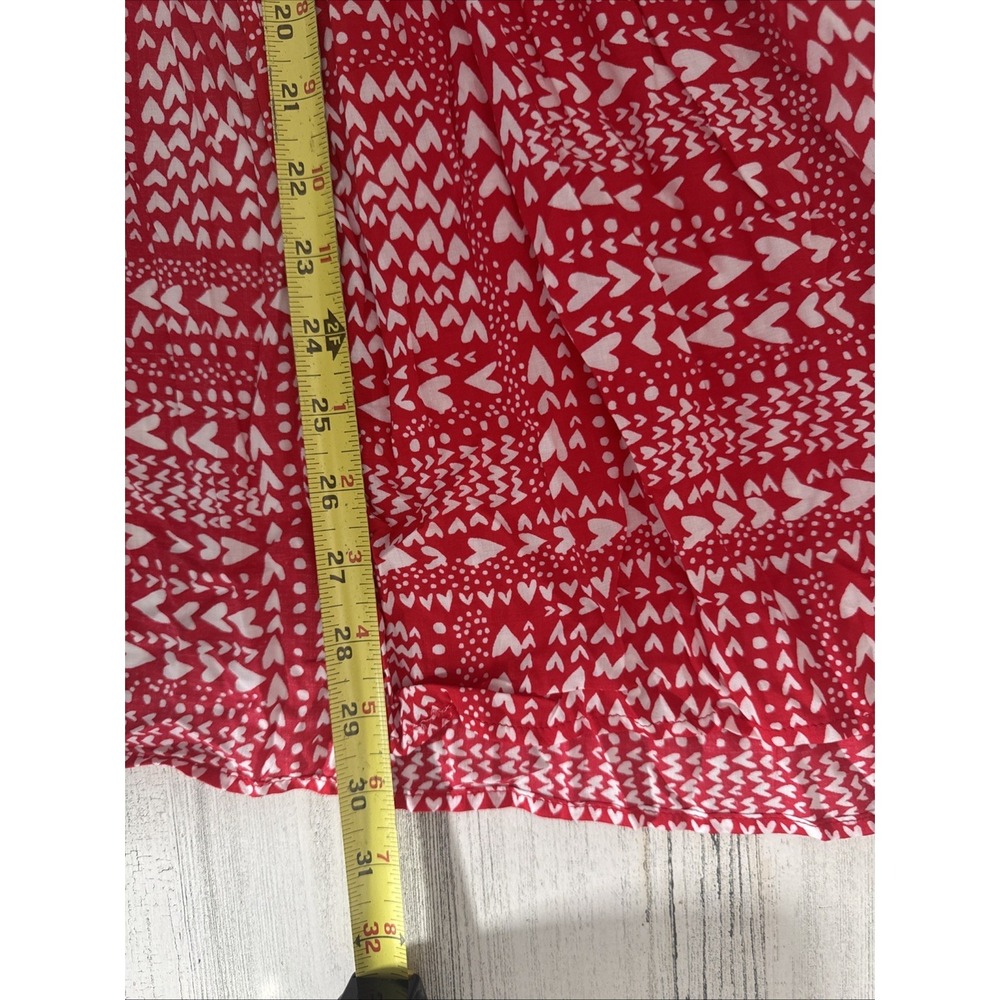 NWT Victoria's Secret Red Heart Print SCover-Up Tunic Cardigan One Size - Picture 9 of 9